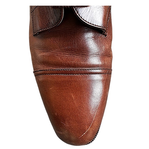 HERMES Women’s Brown Leather Derby Shoes Lace Up US 10 UK 7 EU 40 - Picture 9 of 16